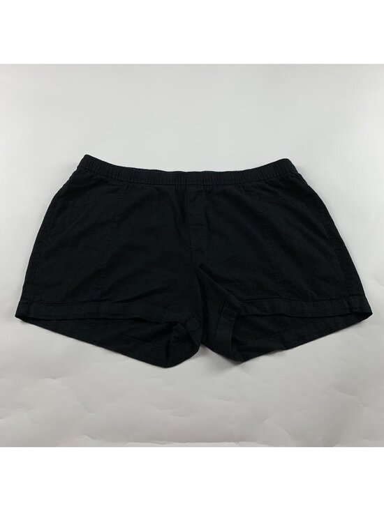 Old Navy Pants - Old Navy Black Linen Blend High Rise Pull On Shorts XL